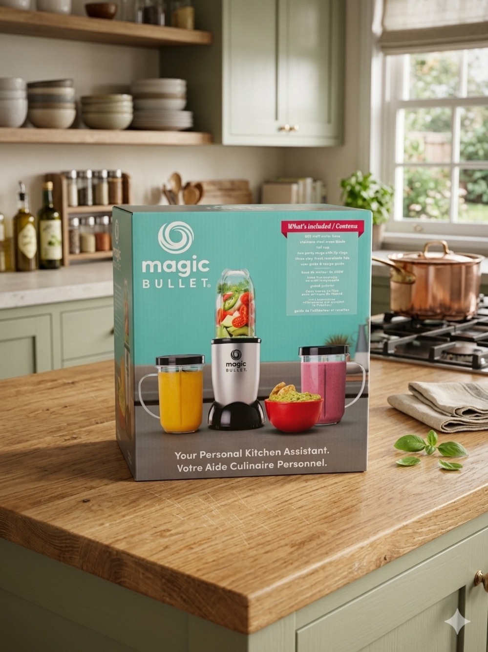 Magic Bullet Personal Blender - Silver with Teal Box